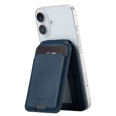Accezz Portefeuille en cuir avec support - Compatible avec MagSafe et Qi2 - Nightfall Blue