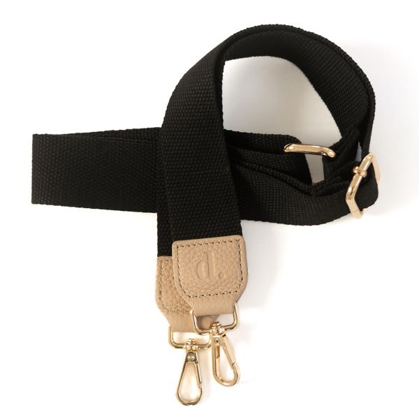 Dutchies Phone Strap - Cordon de téléphone universel réglable - Basic Black / Beige