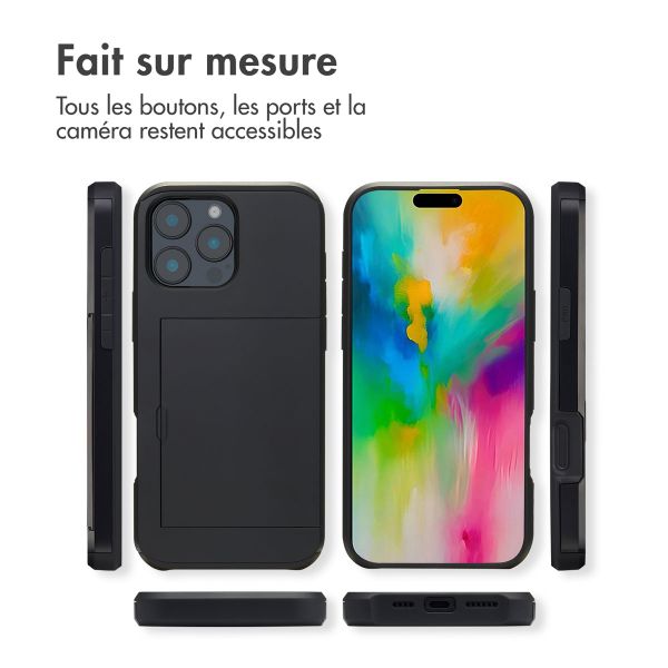 imoshion Coque arrière avec porte-cartes Apple iPhone 16 Pro Max - Noir