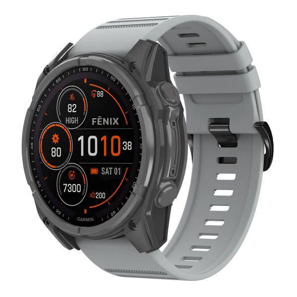 imoshion QuickFit® Bracelet en silicone Stripe Garmin Watch | Fixation 26 mm - Gris