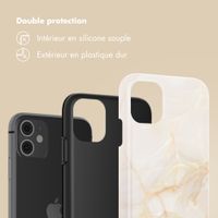 Selencia Coque arrière Vivid Apple iPhone 11 - Golden Beige Marble