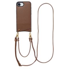 Selencia Coque de télephone Nova avec cordon et porte-cartes Apple iPhone 16e - Mocha Brown
