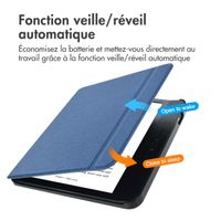 imoshion Étui de liseuse portefeuille Canvas Sleepcover avec support Tolino Vision 5 - Bleu foncé