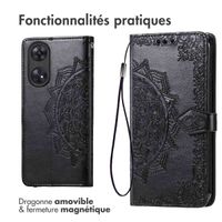 imoshion Etui de téléphone portefeuille Mandala Oppo Reno 8 T (4G) - Noir