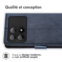 imoshion Étui de téléphone portefeuille Xiaomi Poco X6 Pro - Bleu foncé