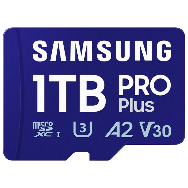 Samsung PRO Plus microSD 2023 - 1TB - Inclus un adaptateur SD - UHS-I/U3/Full HD/4K UHD