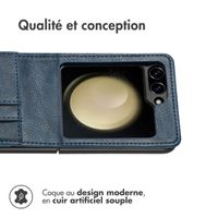 imoshion Étui de télephone portefeuille Luxe Samsung Galaxy Z Flip 7 FE - Bleu foncé