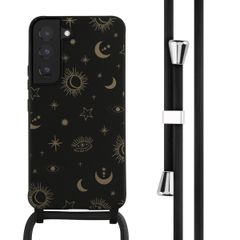 imoshion Coque design en silicone avec cordon Samsung Galaxy S22 - Sky Black