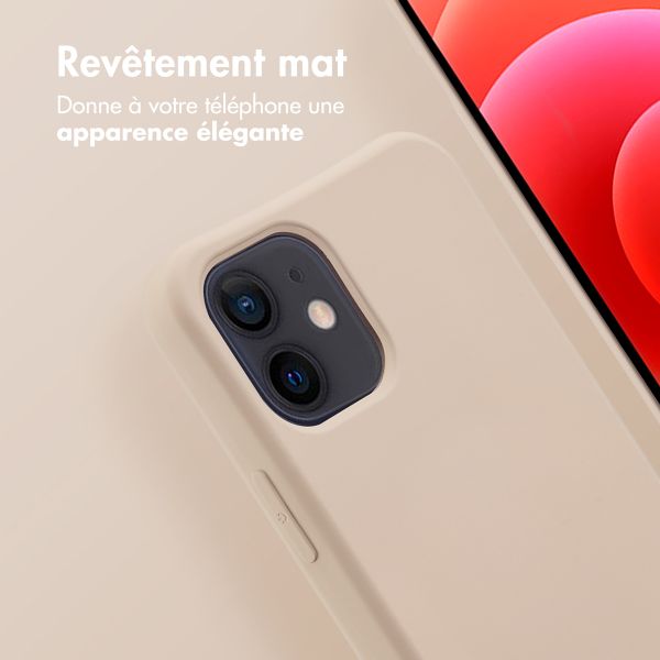 imoshion Coque arrière Color avec cordon amovible et MagSafe Apple iPhone 12 (Pro) - Nude