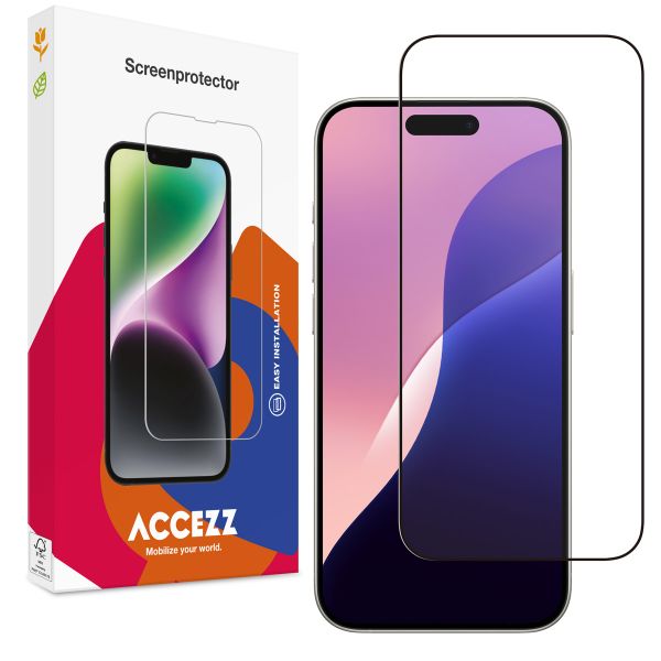 Accezz Protection d'écran en verre trempé Full Cover iPhone 16 Pro Max