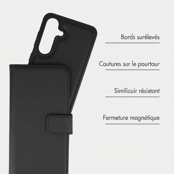 imoshion Étui portefeuille luxe 2-en-1 amovible Samsung Galaxy A17 (5G) / (4G) - Noir