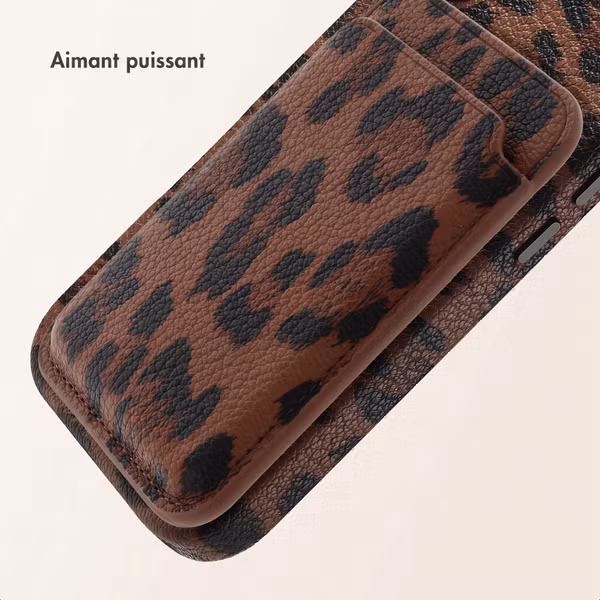 Selencia Porte-cartes Sabi avec MagSafe - Mocha Brown