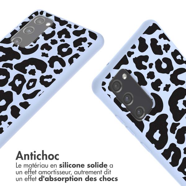 imoshion Coque design en silicone avec cordon Samsung Galaxy S20 FE - Animal Lila