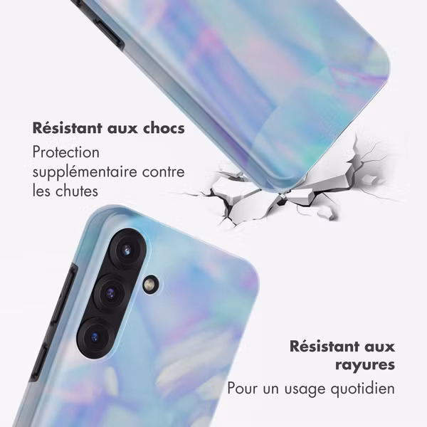 Selencia Coque arrière Vivid Samsung Galaxy S25 - Holographic Blue Dream