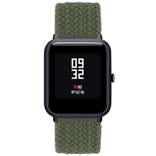 imoshion Bracelet en nylon tressé Amazfit GTS / BIP - Vert foncé