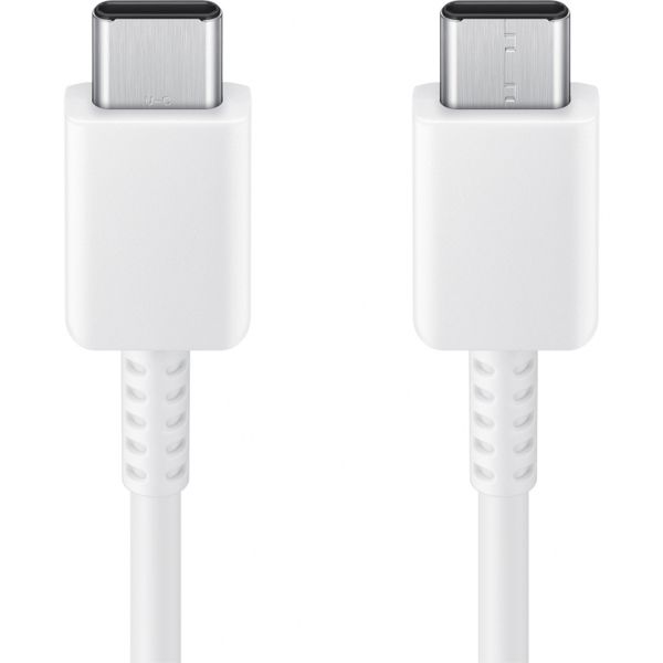 Samsung Original câble USB-C vers USB-C - 1.8 meter - 25 Watt - Blanc + Original l'Adapteur de charge radpide USB-C emballage d'usine - 25 Watt - Blanc