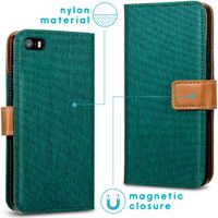 imoshion Étui de téléphone portefeuille Canvas Luxe iPhone SE / 5/5s