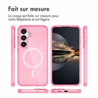 imoshion Coque Pailletée avec MagSafe Samsung Galaxy S25 Plus - Rose
