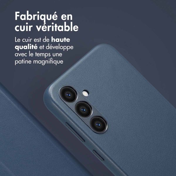 Accezz Étui de télephone portefeuille en cuir 2-en-1 avec MagSafe Samsung Galaxy S24 Plus - Nightfall Blue