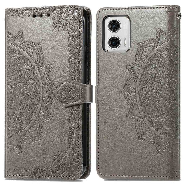 imoshion Etui de téléphone portefeuille Mandala Motorola Moto G73 - Gris