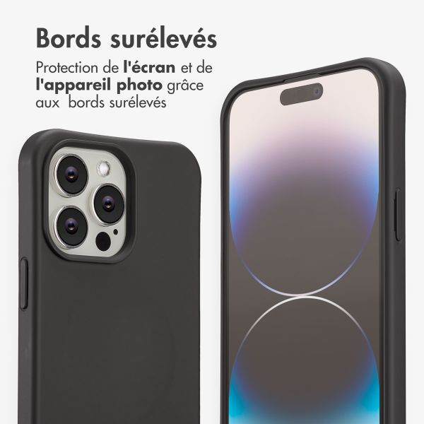 imoshion Coque arrière Color avec cordon amovible et MagSafe Apple iPhone 14 Pro Max - Black Coffee