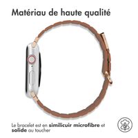 imoshion Bracelet en cuir magnétique Apple Watch Series 1 t/m 9 / SE (38/40/41 mm) | Series 10 / 11 (42 mm) - Marron