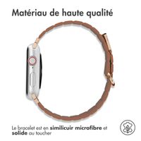 imoshion Bracelet en cuir magnétique Apple Watch Series 1-9 / SE - 38/40/41 mm / Series 10 - 42 mm - Brun