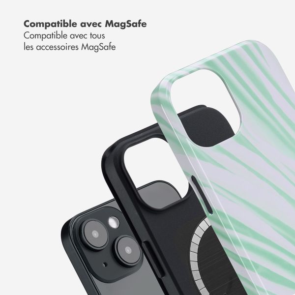 Selencia Coque arrière Vivid avec MagSafe Apple iPhone 14 - Nature Grayed Jade