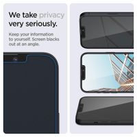 Spigen EZ Fit GLAS.tR Protection d'écran en verre confidentialité - 1 pack Apple iPhone 17e / 16e / 14 / 13 / 13 Pro