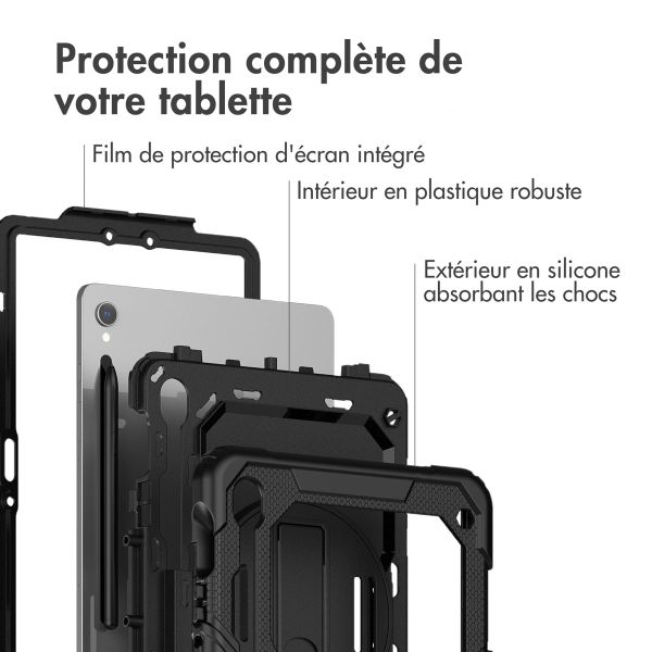 Accezz Coque arrière Defender XT Samsung Galaxy Tab S10 Lite / S9 11 pouces / S10 FE / S9 FE 10.9 pouces - Noir