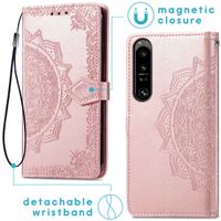 imoshion Etui de téléphone portefeuille Mandala Sony Xperia 1 IV - Rose Dorée