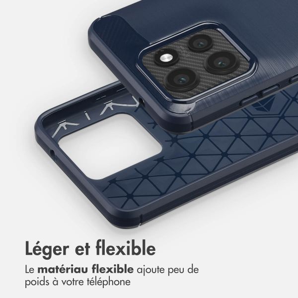 imoshion Coque Brushed Motorola Thinkphone 25 / Motorola Edge 50 Neo / Edge 60 Neo - Bleu foncé