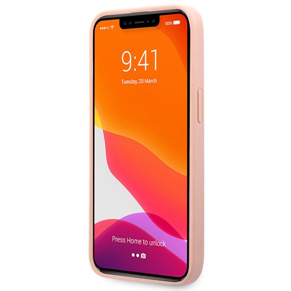 Guess Coque 4G Metal Logo Saffiano Apple iPhone 13 Mini - Rose