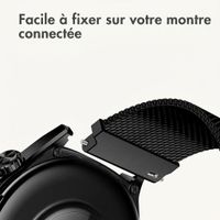 imoshion Bracelet magnétique milanais  - Connexion universelle 22 mm - Noir