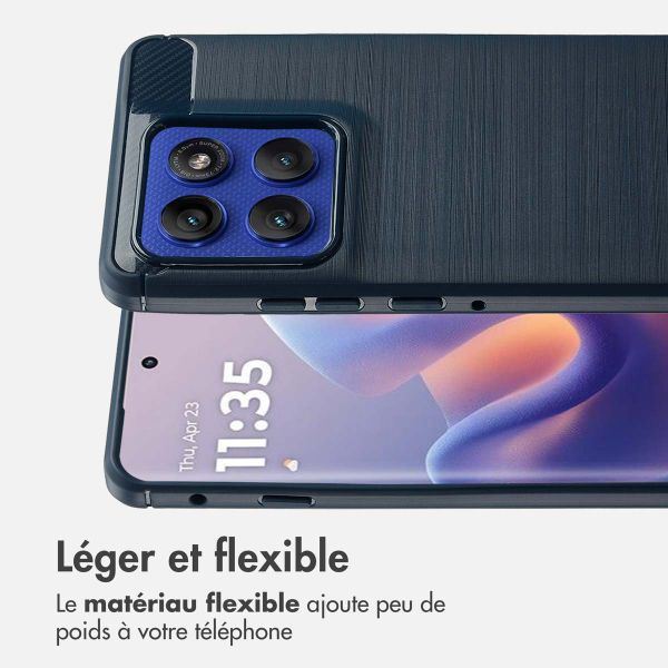 imoshion Coque Brushed Motorola Edge 60 Pro - Bleu foncé