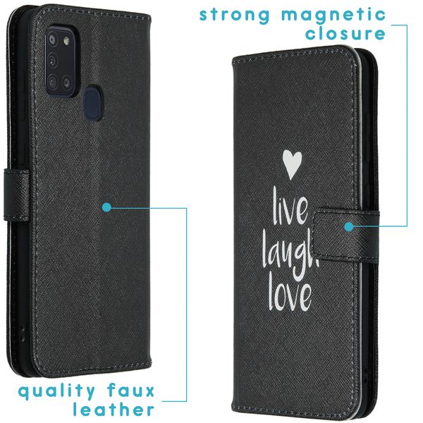 imoshion Coque silicone design Samsung Galaxy A21s - Live Laugh Love