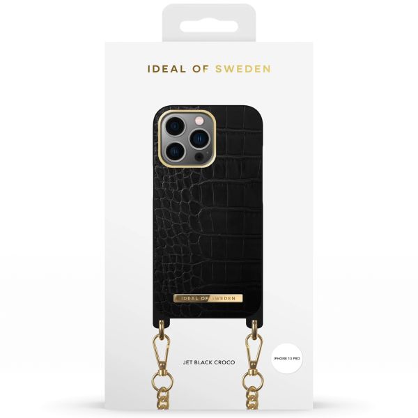 iDeal of Sweden Coque collier Atelier iPhone 13 Pro - Jet Black Croco