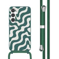 imoshion Coque design en silicone avec cordon Samsung Galaxy S24 - Petrol Green Groovy