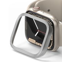 Ringke Style de lunette Apple Watch Series 7 / 8 / 9 - 41 mm - Matte Curve Silver