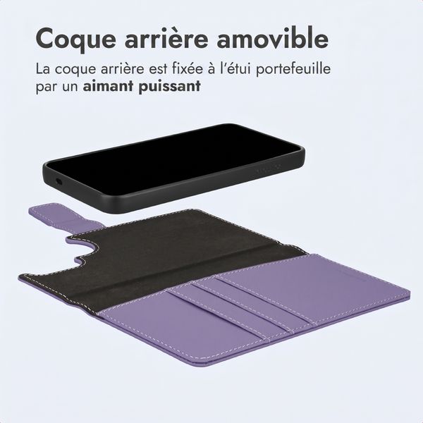 imoshion Étui portefeuille luxe 2-en-1 amovible Samsung Galaxy S26 Ultra - Violet