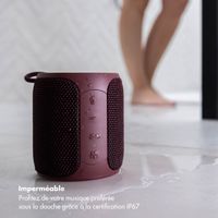 Selencia AquaPlay Enceinte Bluetooth - Enceinte sans fil - Étanche - Bordeaux