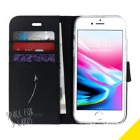 Accezz Étui de télephone Wallet Apple iPhone SE (2022 / 2020) / 8 / 7 / 6(s) - Noir