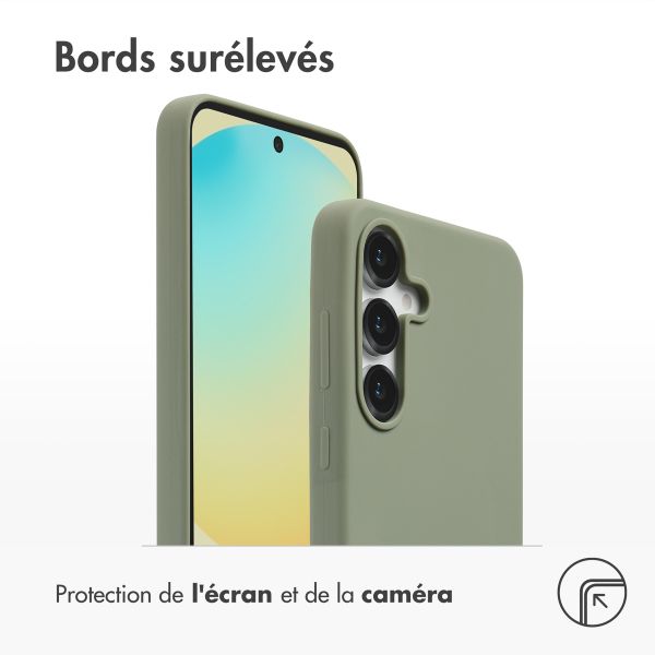 Accezz Coque Liquid Silicone avec MagSafe Samsung Galaxy S25 FE - Cooper Green