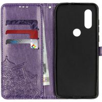 Etui de téléphone portefeuille Mandala Motorola One Vision