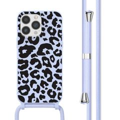 imoshion Coque design en silicone avec cordon Apple iPhone 13 Pro - Animal Lila