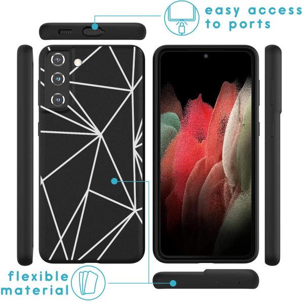 imoshion Coque Design Samsung Galaxy S21 FE - Graphic Cube Black