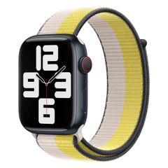 Apple Bracelet Sport Loop Apple Watch Series 1 à 10 / SE / Ultra (2) (44/45/46/49 mm) - Lait d'avoine/Zeste de citron