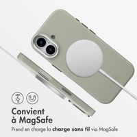 Accezz Coque arrière en cuir avec MagSafe Apple iPhone 17 - Light Grey