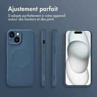 imoshion Coque Couleur avec MagSafe Apple iPhone 15 - Bleu foncé