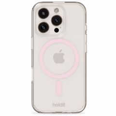 Holdit Coque MagSafe Apple iPhone 16 Pro - Transparent / Pink